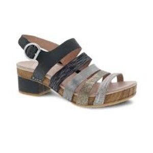 Dansko‎ Maribeth sandals strappy women’s size 40 metallic gold silver black